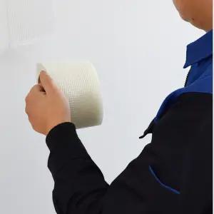 메쉬망 망사 도배 퍼티망 테이프 자가접착식 현장 가정 벽면 보수 마감 10X2000