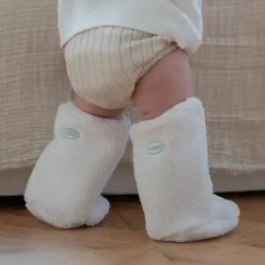 [오브히어](강남점)베이비 부츠 풋워머 겨울 양말 발싸개 3 colors (아이보리, 핑크, 블루)