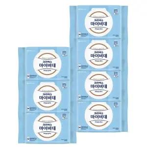 [크리넥스]마이비데 물티슈 대용량 캡형 60매 x 7팩 클린케어 화장실용 비데용 물에녹는 비데티슈
