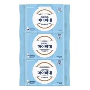 [크리넥스]마이비데 물티슈 대용량 캡형 60매 x 3팩 클린케어 화장실용 비데용 물에녹는 비데티슈