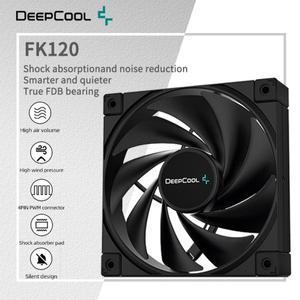 DeepCool FK120 PBT 재질 섀시 팬 액체 냉각기 시스템의 PWM 제어 120mm 1850 RPM CPU 방열판