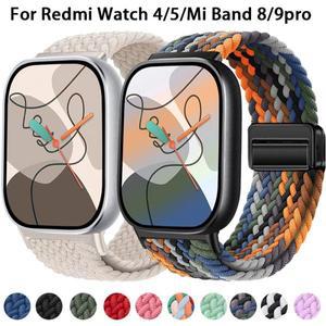 레드미 워치 6 4 5 스트랩용 나일론 루프 밴드, 샤오미 미 8pro 코레아 스포츠 워치밴드용 마그네틱 팔찌
