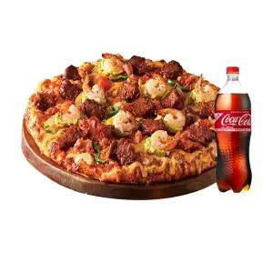 도미노피자 LA 치즈폴레 갈비 스테이크 (M) + 콜라 1.25L