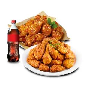 (호식이두마리) 양념치킨+간장치킨+콜라500ml
