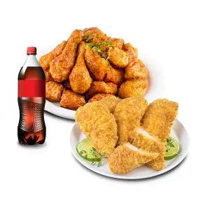 (호식이두마리) 간장치킨+통살가득 텐더킹(양념소스)+콜라500ml
