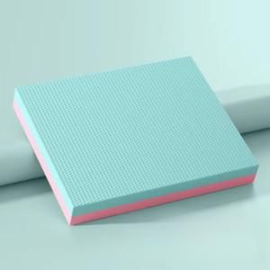 사각운동매트 두꺼운 요가매트 미끄럼방지 홈트레이닝 중형 50x40x4cm 청핑크 테스