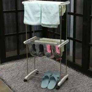 접이식 미니 빨래 건조대 2단 스텐 원룸 실내 소형 수건
