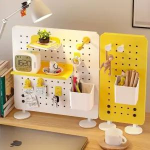 데스크 진열대 사무실 파티션 책상 형 선반 스탠드 타공판 정리/페그보드/인테리어/악세사리/철재/철제