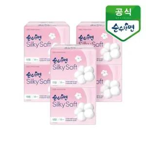 순수한면 생리대 실키소프트 대형 14개입 6개