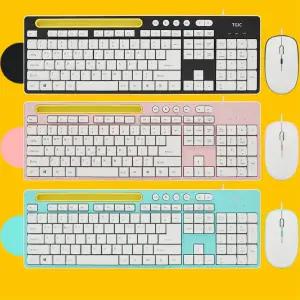 스마트폰 거치 기능 유선키보드마우스세트 컴퓨터용 오피스용 작업용