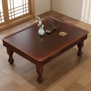 가온공방 원목 접이식 교자상 690x510 3~4인용 밥상 흑단