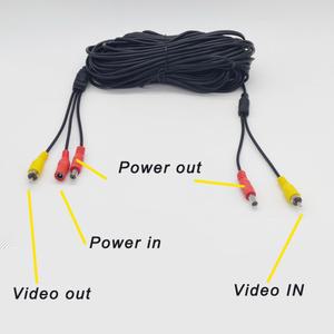 후방 카메라 연결선 익스텐션 연장선 RCA AV 쉬운 설치 시거잭 비디오 자동차 배선 케이블 코드 모니터용 DC 젠더 전원
