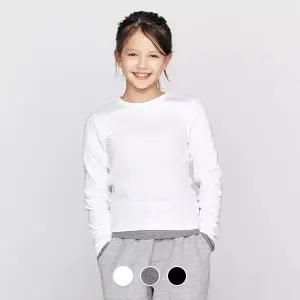 [지오다노주니어] 03326502 여아 코튼 립 긴팔티