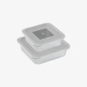 알텐바흐 뽀큐트 밧드 스텐 반찬통 밀폐용기 스텐밧드 소+중 세트