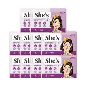 쉬즈 팬티라이너 롱40개입x10개