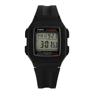 카시오 F-201WA-1ADF (F-201WA-1A) 디지털 스퀘어 빈티지 레트로 남성 우레탄시계