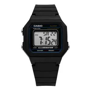 카시오 W-217H-1AVDF (W-217H-1A) 디지털 스퀘어 빈티지 레트로 남성 우레탄시계