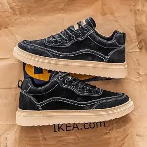 캐주얼 남성 디테일 구성 스웨이드 데일리 단화 신발