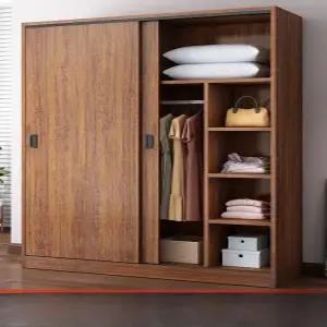 미닫이옷장 슬라이딩옷장 월넛 슬라이드옷장 옷걸이