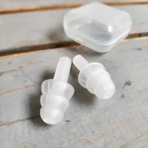 실리콘 투명 귀마개 케이스 포함 사격장 수영 수면 방지 층간 비행기 소음 생존