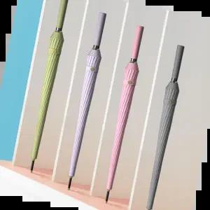 대형우산 파스텔 자동 장우산 예쁜 가죽핸들 가벼운 우산 16K