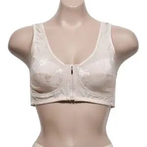 비앤담/조은 우아한 자가드 플라워 앞지퍼 노와이어 B컵 런닝형 브라