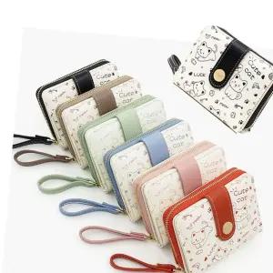 여성반지갑 일본식 귀여운 고양이 여성용 지퍼 반지갑