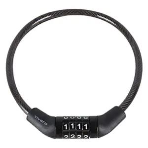 비바로 자전거 자물쇠 6x400mm/다이얼/번호/도난방지/락/와이어/열쇠/번호형/사물함/비밀번호/번호키/로드