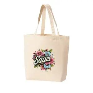 에코백 다양한 사이즈 꽃문양타이포 플라워 개화 프린트에코백