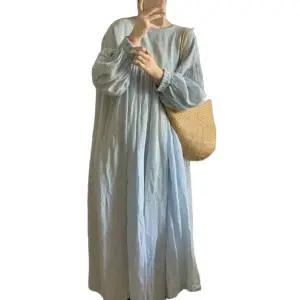 밴딩오버핏원피스 린넨 데일리 유럽스타일 유럽풍 롱원피스 루즈핏 허리밴딩 거즈원단