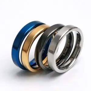 개성있는 링 기념일 4색 선물 모던 남성 레인보우 가 우정반지 패션반지 엣지있는 시크한 발렌다인데이