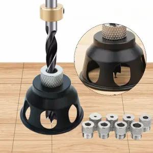 수직 드릴 가이드 Doweling Jig Kit 3-10mm 드릴 포지셔닝 알루미늄 합금 스트레이트 앵글 가이드 로케이터