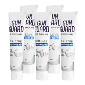 검가드 센서티브 치약 150g 5개 듀얼케어 리뉴얼 시린이 잇몸케어
