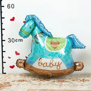 Party Club 목마 호일 풍선(블루)/졸업/헬륨/가스/공룡/포장/리본/생일/파티/용품/세트/풍선/포토존