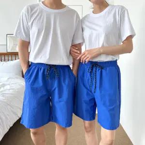 친친 패밀리 비치 반바지 SD 240618단체 그룹 무지 해변 남성웨어 여성웨어 남녀 밴딩 컬러 심플 가족