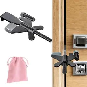 MASJENBU 휴대용 조절식 도어락 1개입 여행자용 호텔 무단 출입 방지 여행 침실/아파트/에어비앤비/기숙사