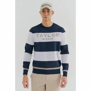 [하프클럽/테일러메이드]남성 스트라이프 라운드 니트 TMSRN1124-915
