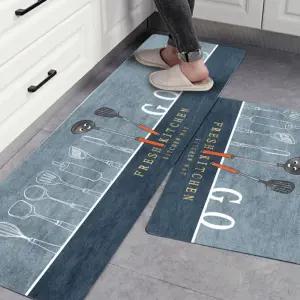 주방매트 발매트 키친 대1+소1현관 화장실 매트 출입구 욕실 인테리어
