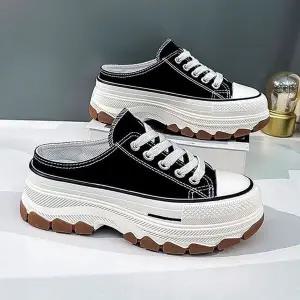 [하프클럽/]여성 통굽 뮬 캐주얼 스니커즈 ZG-B3