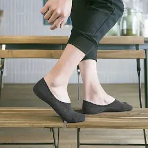 라온샵 심플핏 코튼 무지 덧신 10켤레 차콜 실리콘덧신