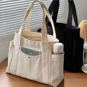 빠띠라인 학생용 포켓라인 에코백 고급캔버스천