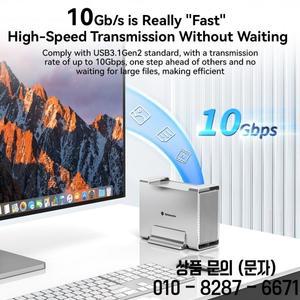 요타마스터 2베이 RAID 하드 드라이브 인클로저 2.5인치 SATA SSD/HDD 4 외장 디스크 케이스 USB3.1 타입 C