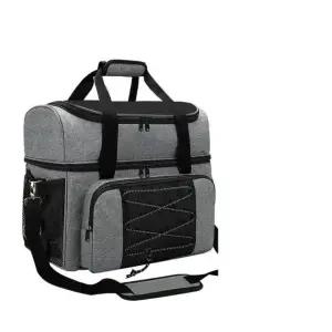 프리미엄 볼링가방 휴대용 롤러백 2볼백 토트 패딩 공 볼 그레이 사이즈 43x22x32cm