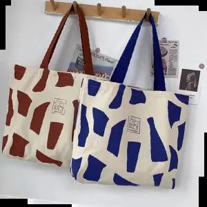 패션 트렌드 에코백 캔버스 토트백 학생 숄더백 가방