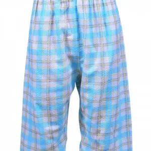 평화 체크 홈웨어 남자 엠보 8부 파자마 남성 바지