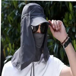 바캉스모자 자외선차단썬캡 메쉬원단 마스크탈부착 접이식모자