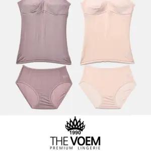 청량한 인견 스트라이프 노와이어 부직포 브라런닝 팬