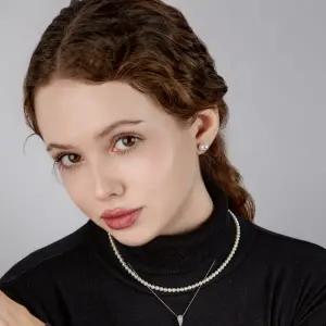 [시후주얼리]고급진주 2mm 3mm 4mm 6mm 8mm 천연양식진주 목걸이 NS053N