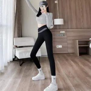 여성 DA79MJ72 슬림핏 크로스 밴딩 레깅스 고탄력 심리스 9부