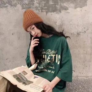 여성 DF12AF36 빈티지 두툼 오버핏 반팔 티셔츠 꾸안꾸 반팔티